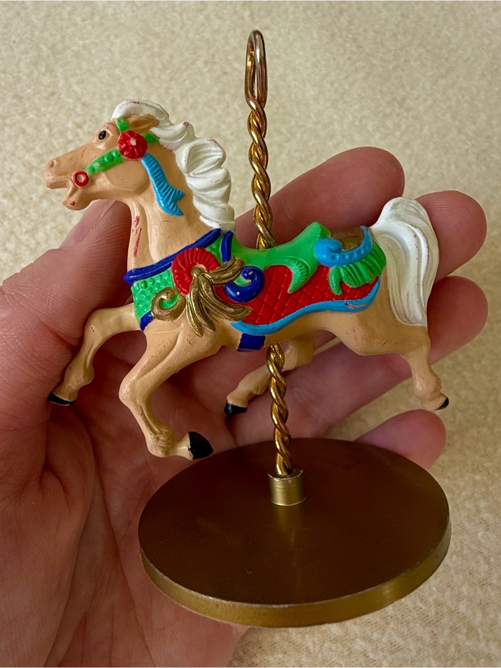 1989 Hallmark Keepsake Ornament Carousel Horse "Ginger" 4th in Series